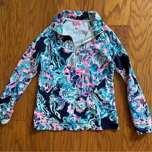 Lilly Pulitzer Popover Skipper Pullover Sweatshirt XXS Quarter-Zip Pullover